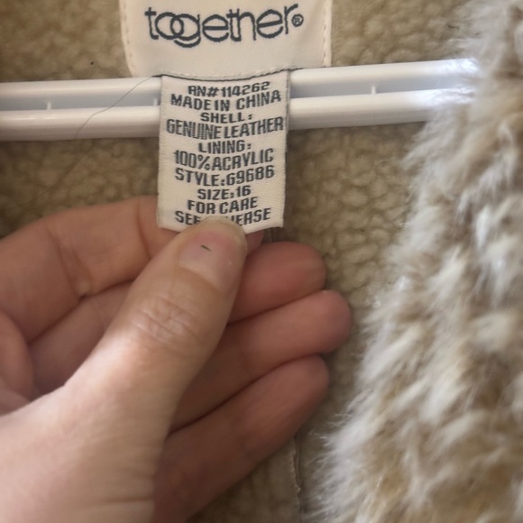 Together Tan Teddy suede Jacket with Floral Embroidery - Picture 8 of 16